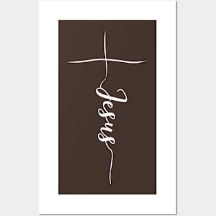 Jesus Christian Cross Tshirt Posters and Art